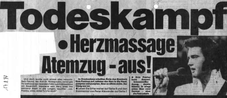Elvis Todesmeldung